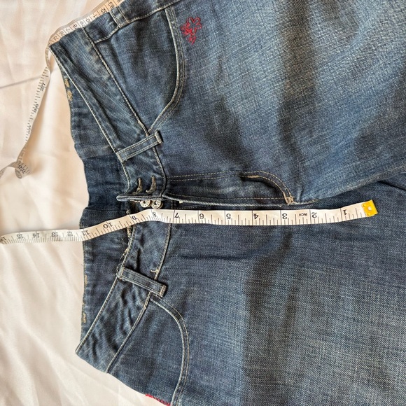 Dark Blue Flared Jeans - Picture 2 of 11